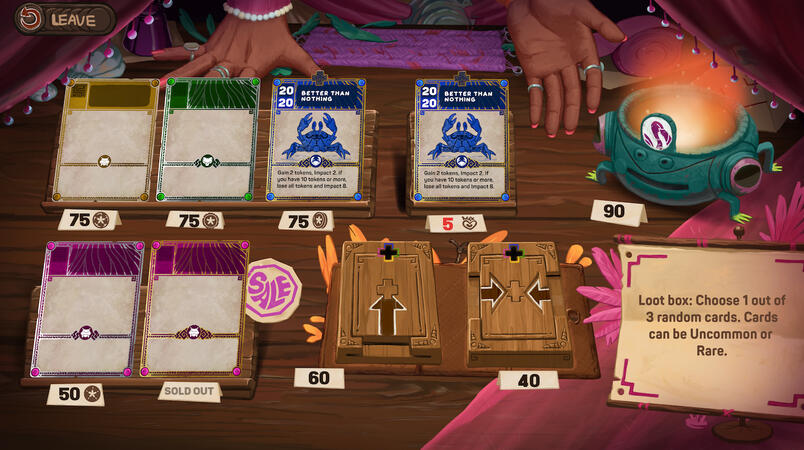 Mockup for Merchant Shop screen (Game - Homeward: Kasa)