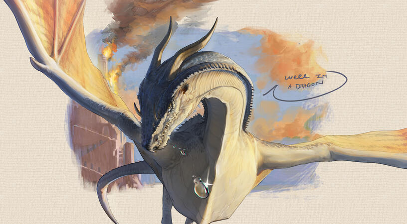 The Widowed Wyvern Card Mockup